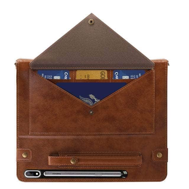 CaseBuddy Australia Casebuddy brown Protective Galaxy Tab S8 11 X700 Envelope Card Holder Stand