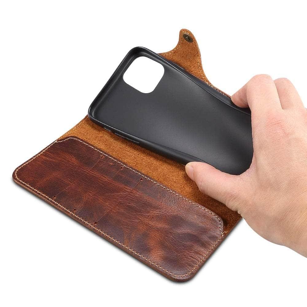 Casebuddy Real Cowhide iPhone 14 Max Leather Case