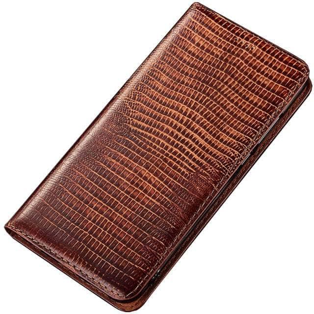 CaseBuddy Australia Casebuddy Galaxy S22 / Brown Real Leather Magnetic S22 Case Kickstand