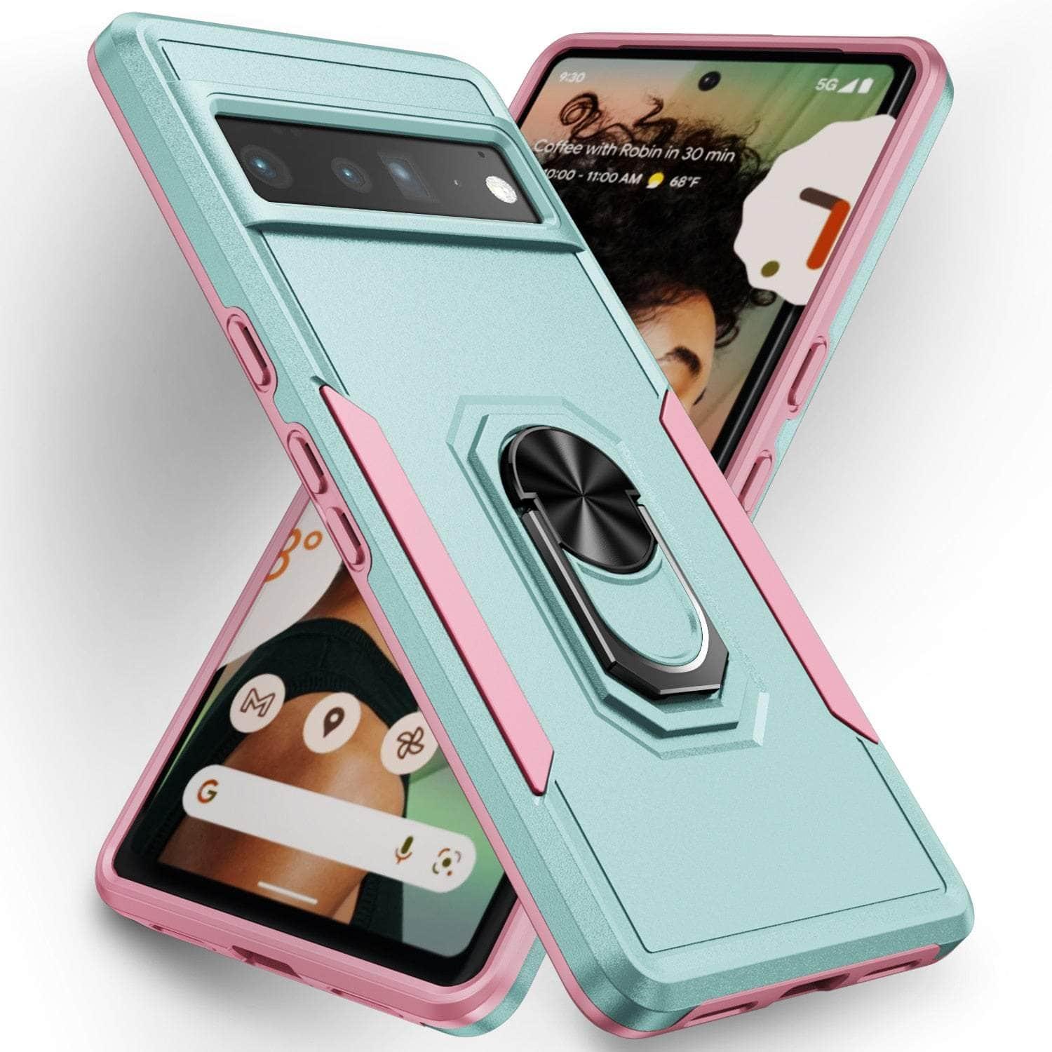 Casebuddy green pink / for Pixel 7 Ring Bracket Heavy Duty Pixel 7 Case