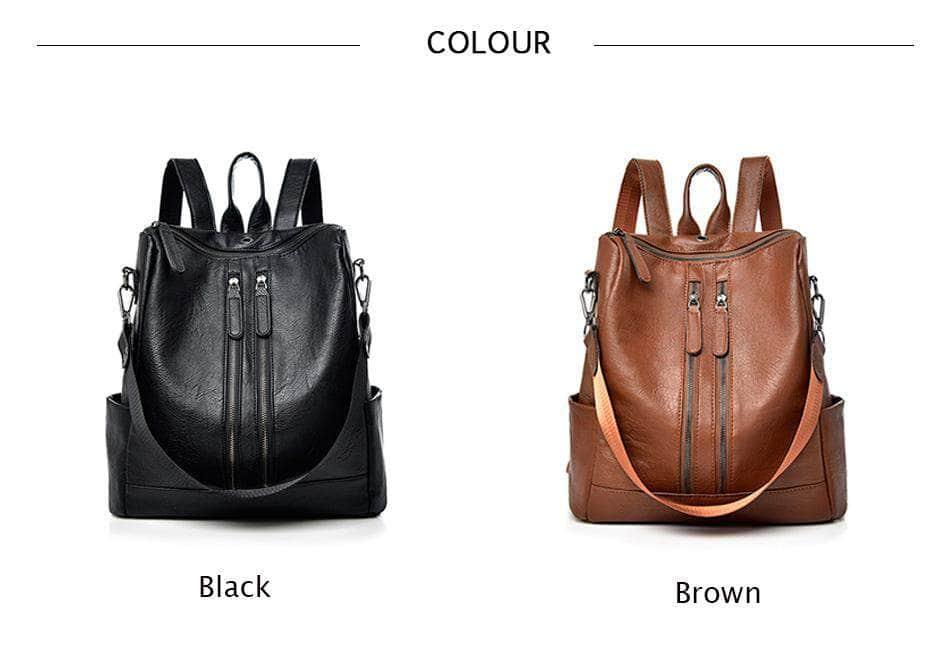 CaseBuddy Australia Casebuddy Saiten Leather Women Backpack Casual School Teenager Multifunction