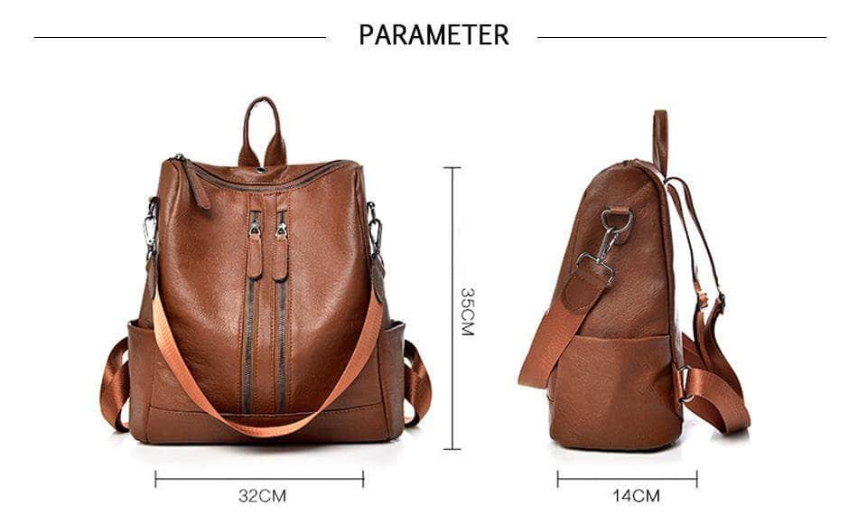 CaseBuddy Australia Casebuddy Saiten Leather Women Backpack Casual School Teenager Multifunction