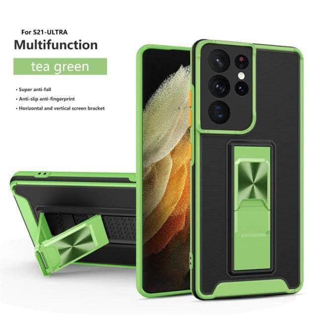 CaseBuddy Australia Casebuddy For Galaxy A52 / Tea Green Samsung Galaxy A52 Luxury Shockproof Magnetic Holder Case