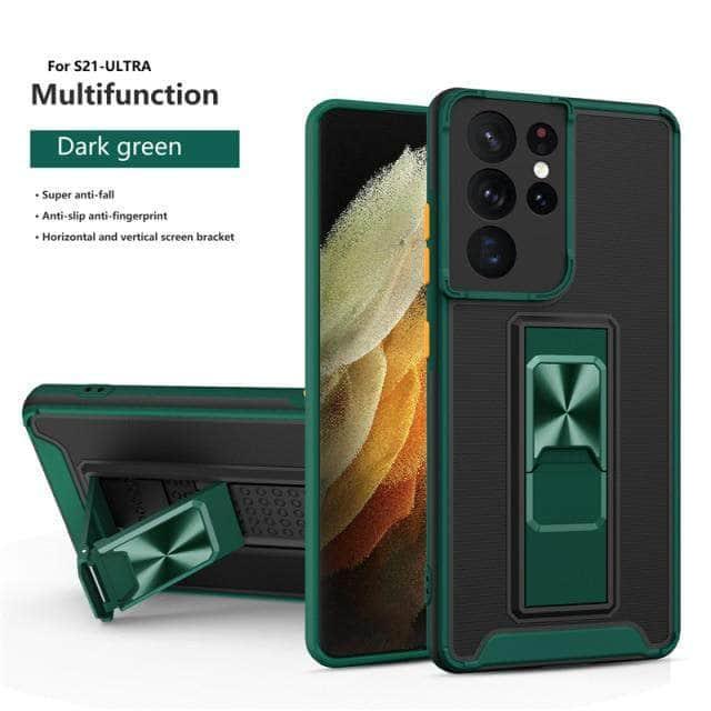 CaseBuddy Australia Casebuddy For Galaxy A52 / Dark Green Samsung Galaxy A52 Luxury Shockproof Magnetic Holder Case