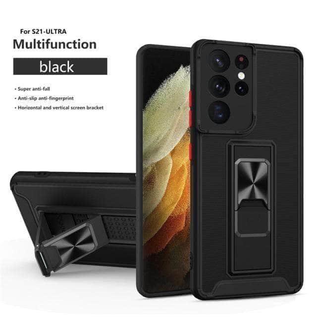 CaseBuddy Australia Casebuddy For Galaxy A52 / Black Samsung Galaxy A52 Luxury Shockproof Magnetic Holder Case