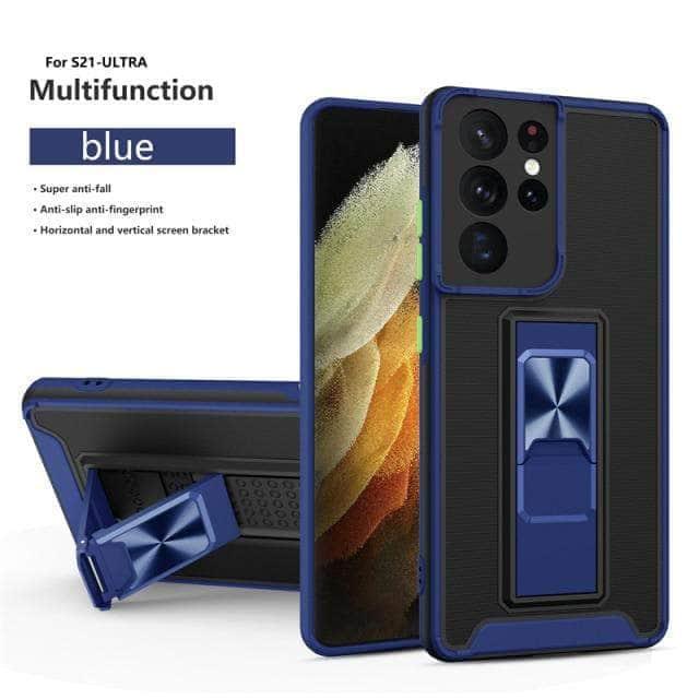 CaseBuddy Australia Casebuddy For Galaxy A52 / Blue Samsung Galaxy A52 Luxury Shockproof Magnetic Holder Case