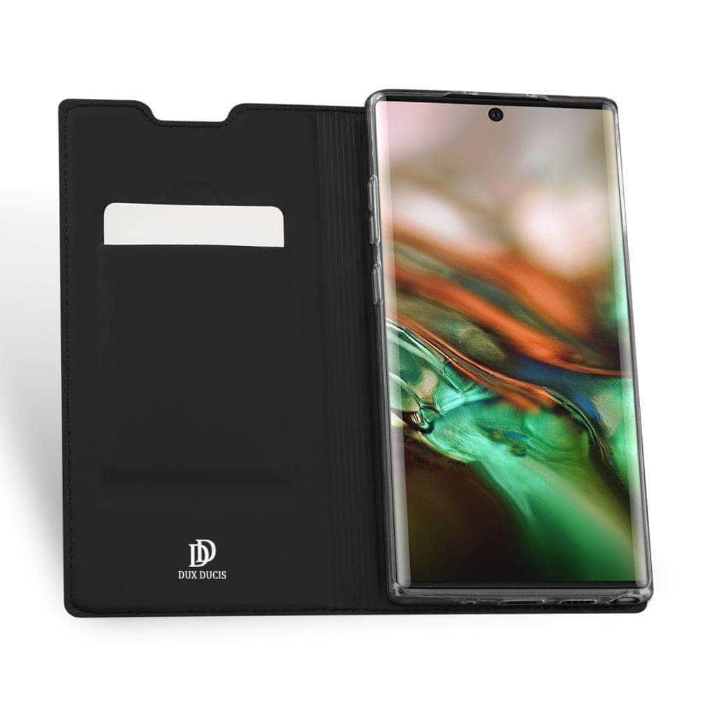 CaseBuddy Casebuddy Samsung Galaxy Note 10 Plus 5G Case High-Quality Magnetic Flip Leather Case Cover