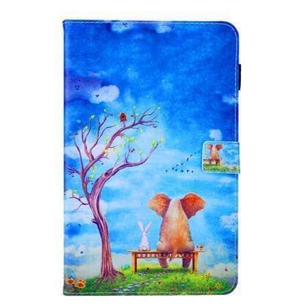 CaseBuddy Casebuddy 12 Samsung Tab A 8.0 2019 SM-T290 T295 T297 Cartoon Patterns PU Leather Stand Shell