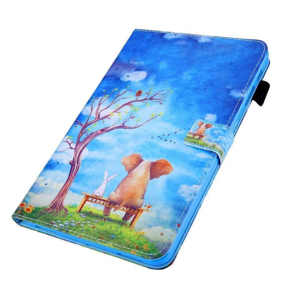 CaseBuddy Casebuddy Samsung Tab A 8.0 2019 SM-T290 T295 T297 Cartoon Patterns PU Leather Stand Shell