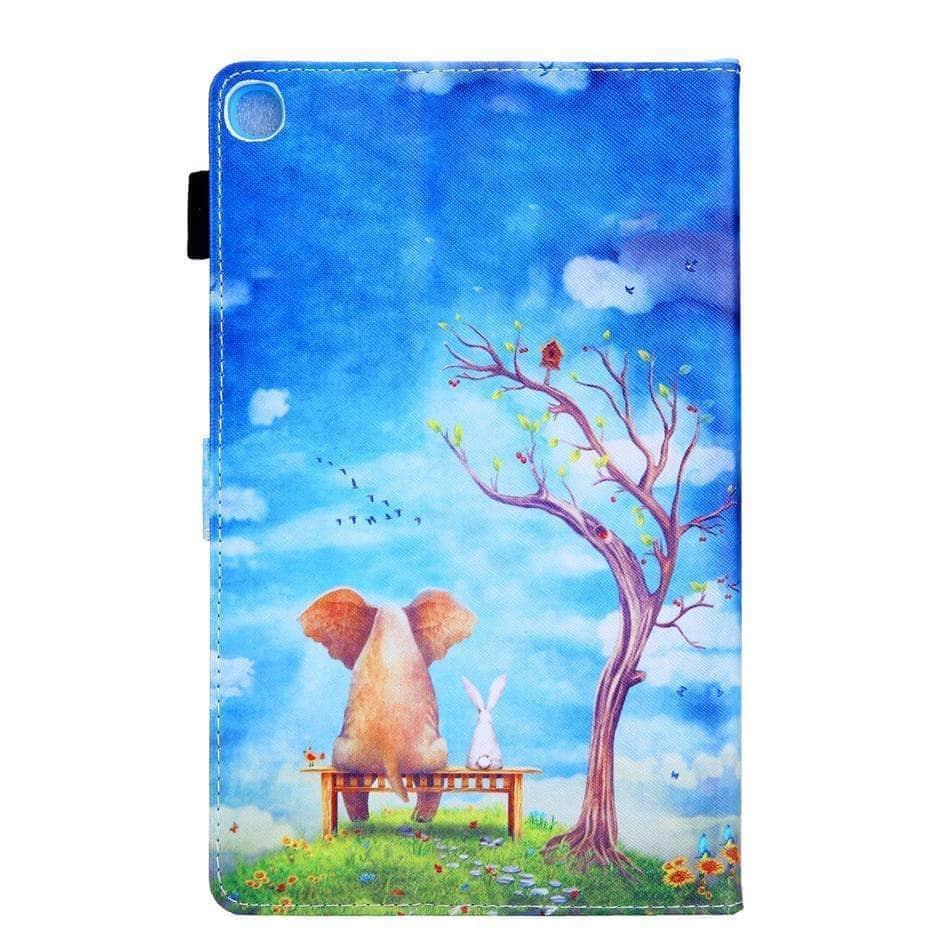 CaseBuddy Casebuddy Samsung Tab A 8.0 2019 SM-T290 T295 T297 Cartoon Patterns PU Leather Stand Shell