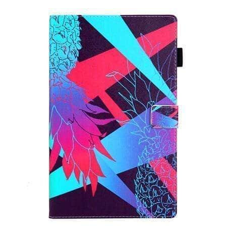 CaseBuddy Casebuddy 2 Samsung Tab A 8.0 2019 SM-T290 T295 T297 Cartoon Patterns PU Leather Stand Shell