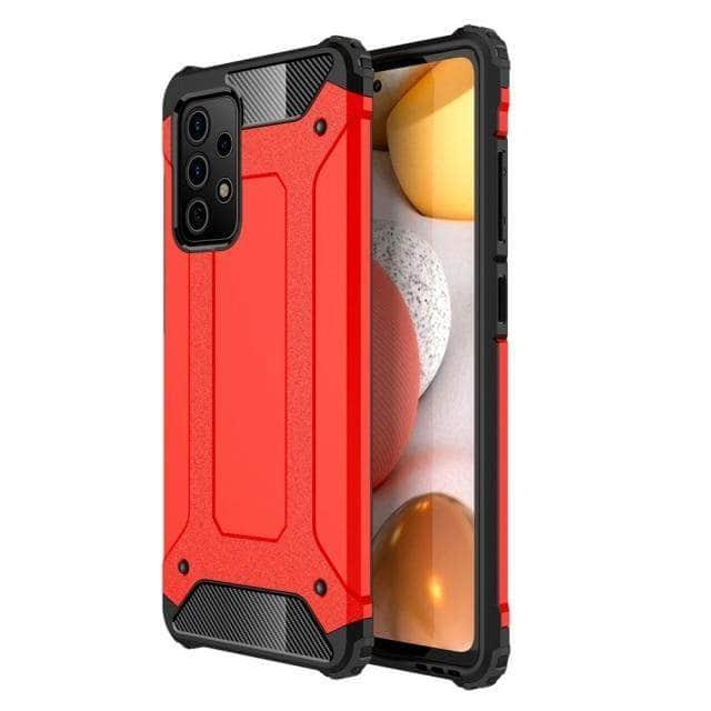 CaseBuddy Australia Casebuddy for Samsung A12 / Red Shockproof Armor Galaxy A12 Silicone Back Cover
