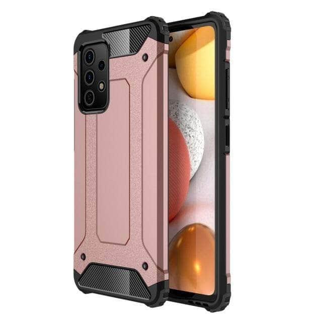 CaseBuddy Australia Casebuddy for Samsung A12 / Rose Gold Shockproof Armor Galaxy A12 Silicone Back Cover