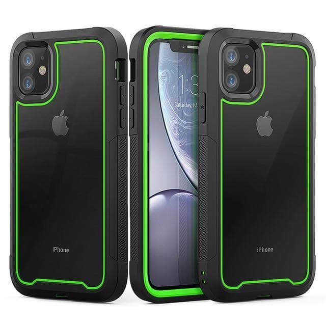 CaseBuddy Australia Casebuddy For iPhone 13 / Green Shockproof Armor iPhone 13 & 13 Pro Hybrid Cover