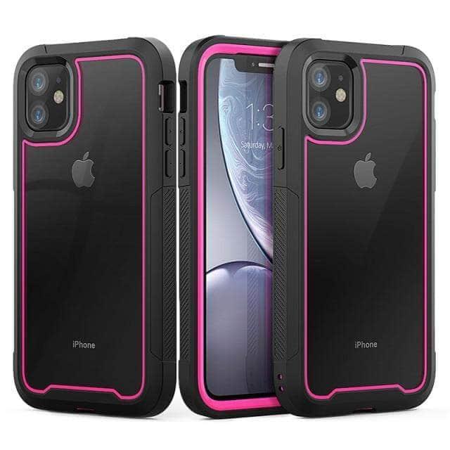 CaseBuddy Australia Casebuddy iPhone 13 Pro / Pink Shockproof Armor iPhone 13 Pro Hybrid Cover