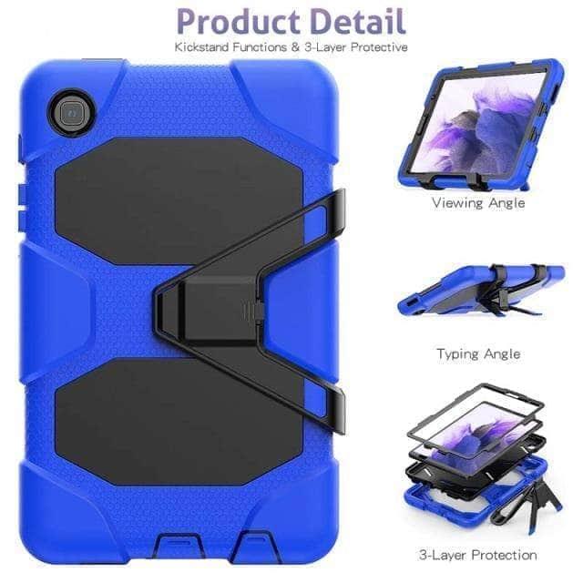 CaseBuddy Australia Casebuddy Blue Shockproof Galaxy Tab A7 Lite 2021  Hard Military Heavy Duty Case