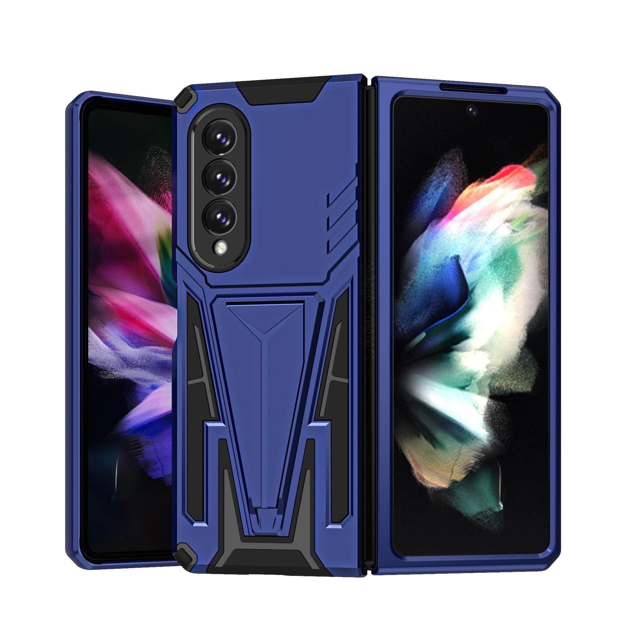 Casebuddy for Samsung Z Fold 4 / Blue Shockproof Magnetic Galaxy Z Fold 4 Armor Case