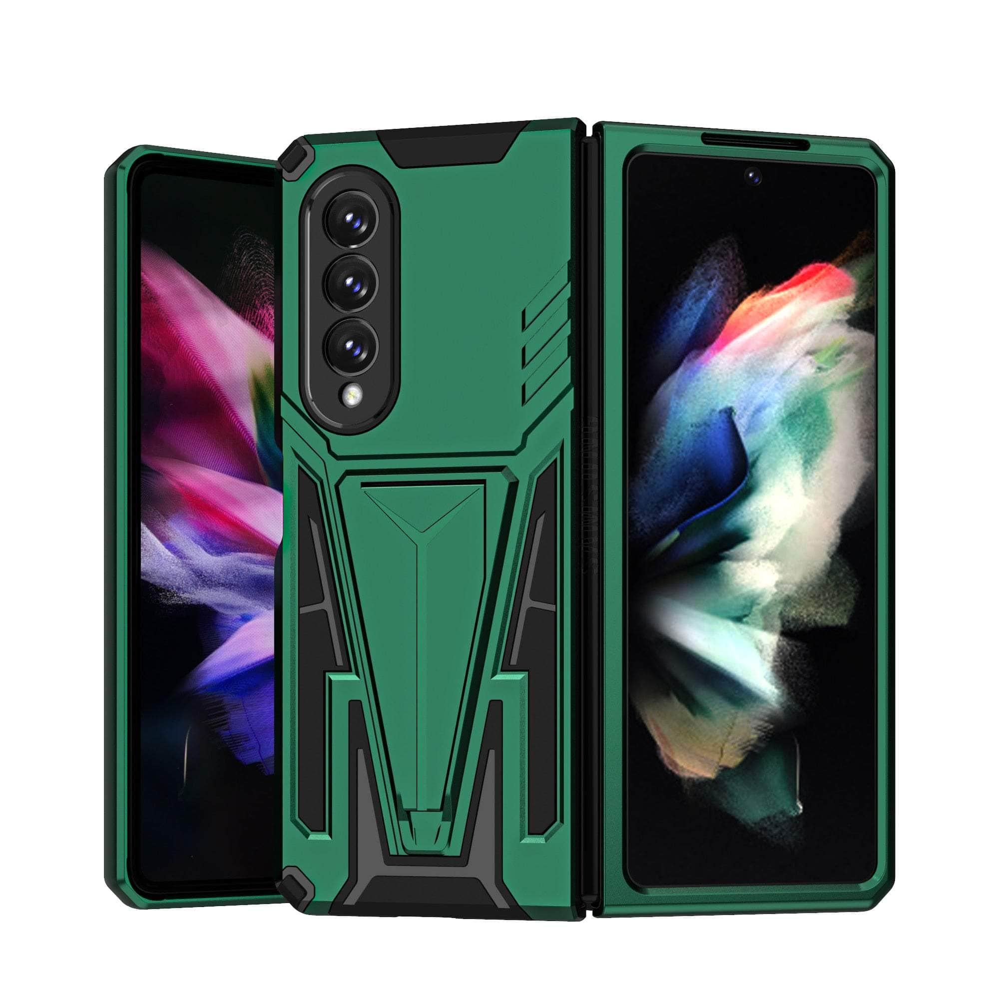 Casebuddy for Samsung Z Fold 4 / Green Shockproof Magnetic Galaxy Z Fold 4 Armor Case