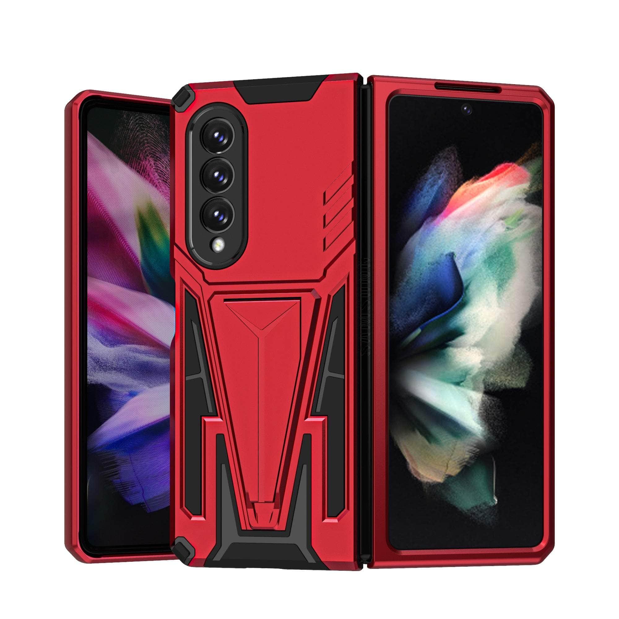Casebuddy for Samsung Z Fold 4 / Red Shockproof Magnetic Galaxy Z Fold 4 Armor Case