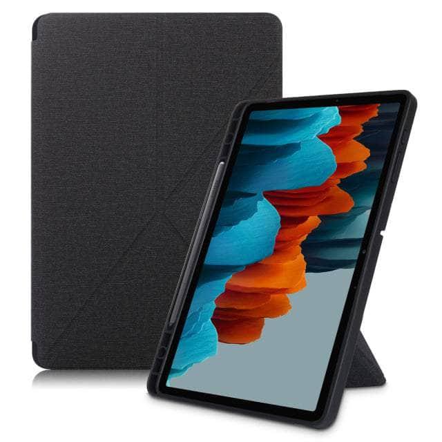 CaseBuddy Australia Casebuddy Black / Tab S8 Plus Smart Tri-Fold Tab S8 Ultra X906 Magnetic Adsorption Transformer Stand