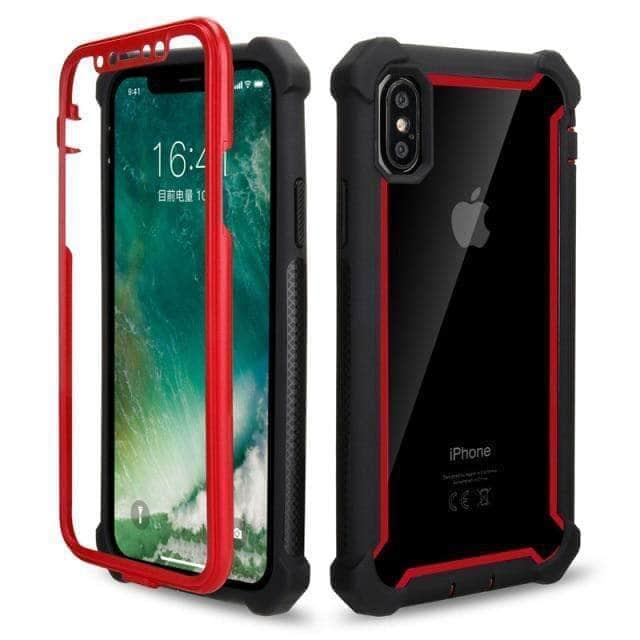 CaseBuddy Australia Casebuddy For iPhone 13 / Red Black Case Soft Silicone iPhone 13 & 13 pro Shockproof Bumper