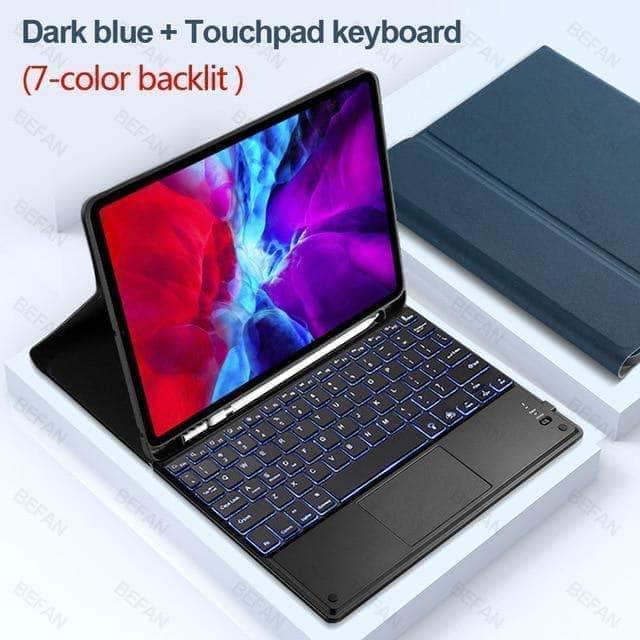CaseBuddy Australia Casebuddy dark blue 7C / iPad Air 4 10.9 2020 TouchPad Keyboard iPad Air 4 10.9 Keyboard Case