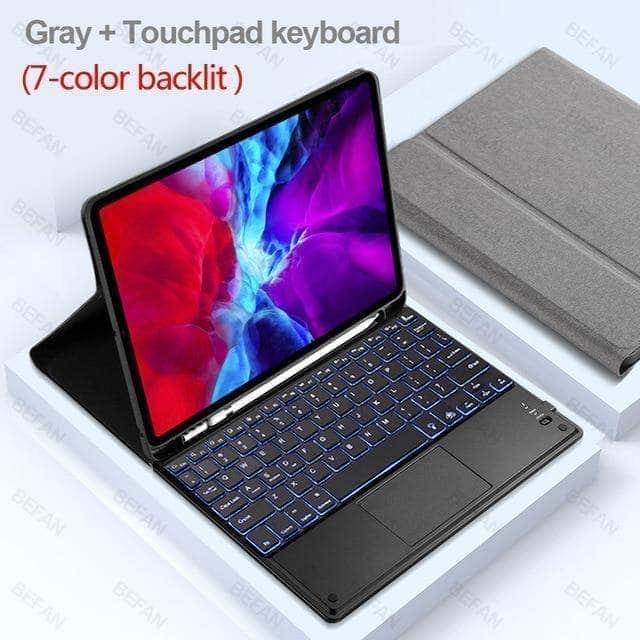 CaseBuddy Australia Casebuddy gray Touch 7C / iPad Air 4 10.9 2020 TouchPad Keyboard iPad Air 4 10.9 Keyboard Case