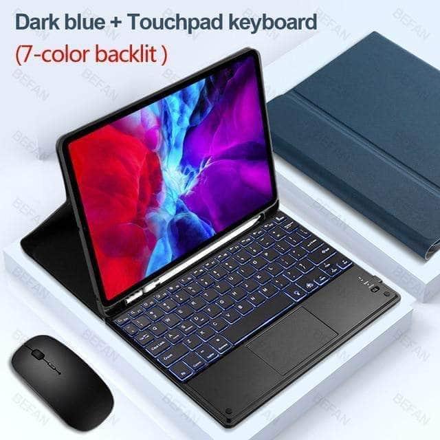 CaseBuddy Australia Casebuddy dark blue 7C mouse / iPad Air 4 10.9 2020 TouchPad Keyboard iPad Air 4 10.9 Keyboard Case