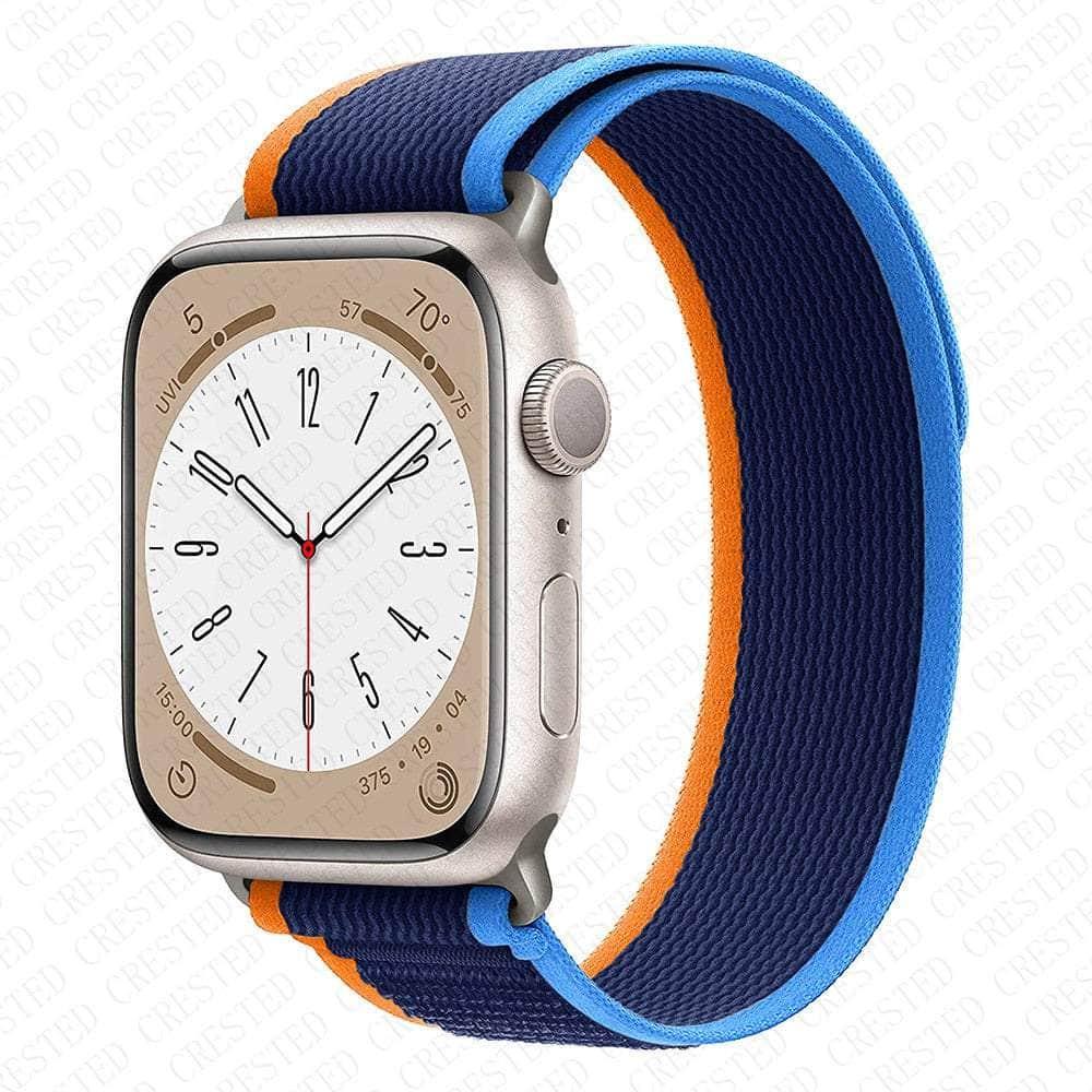 Casebuddy orange blue / 38mm 40mm 41mm Trail Loop Apple Watch Band