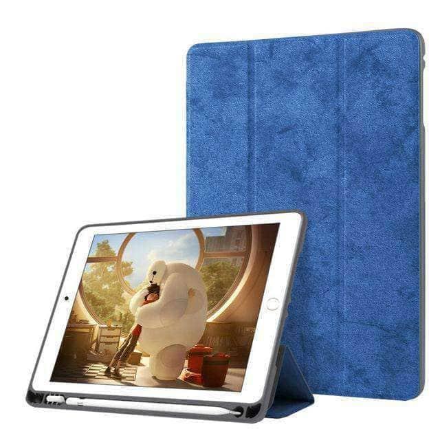 CaseBuddy Casebuddy Blue Ultra Slim Flip Stand Leather Look Smart Cover Pen Holder iPad 9.7 Pro 9.7 Air Air2