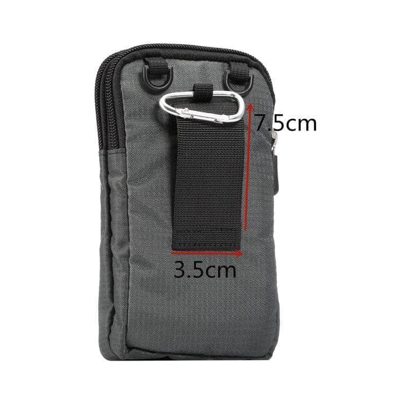 CaseBuddy Casebuddy Universal 6.3-6.9 inch Mobile Phones Pouch Outdoor 3 Pockets 2 Zippers Wallet Case Belt Clip Bag Samsung Galaxy Note 10 Plus