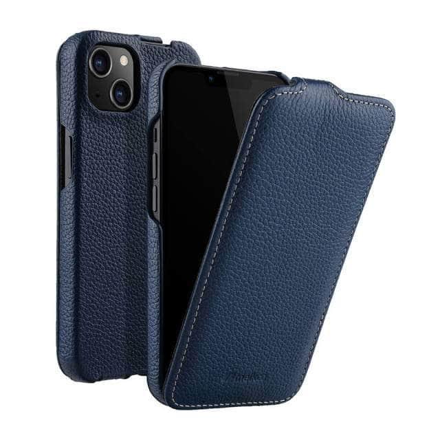 CaseBuddy Australia Casebuddy For iPhone 13 / blue Vertical Open Genuine iPhone 13 Business Wallet Case