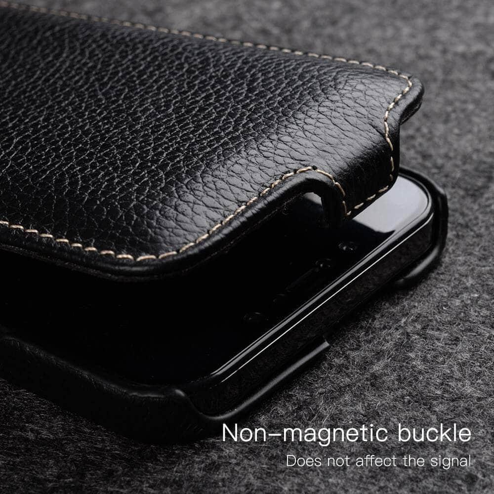 CaseBuddy Australia Casebuddy Vertical Open Genuine iPhone 13 Mini Business Wallet Case