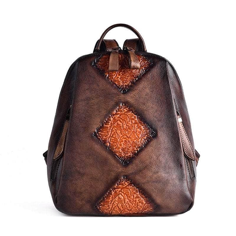 Vintage Genuine Leather Women Backpack